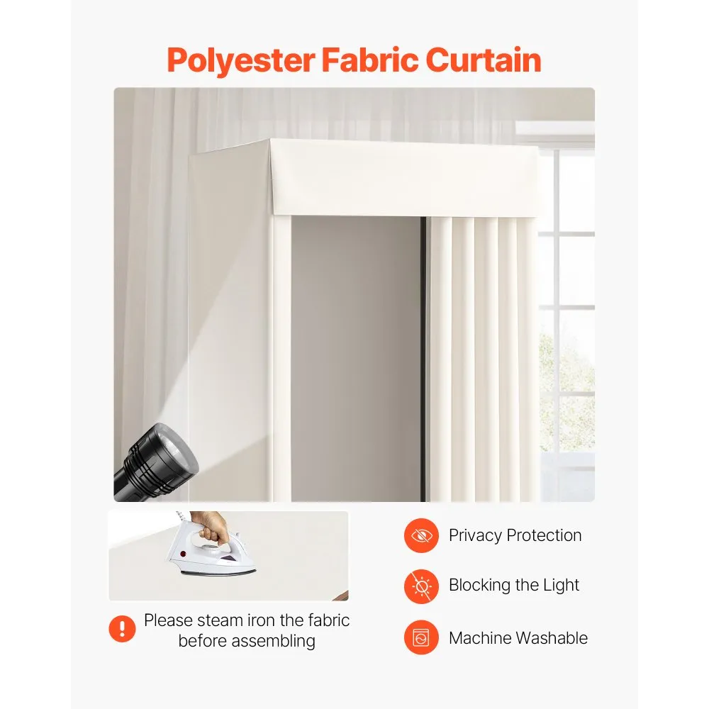 Fitting Room Moveable Dressing Room with Thick Curtains - Image 4