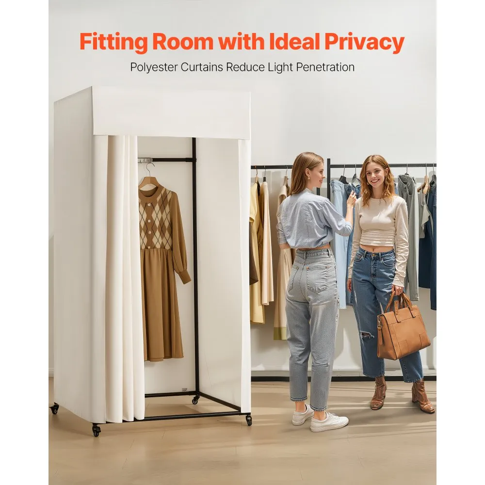 Fitting Room Moveable Dressing Room with Thick Curtains - Image 5
