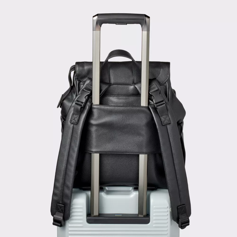 Flap Top Diaper Backpack - Black SHOWROOM ITEM - Image 5