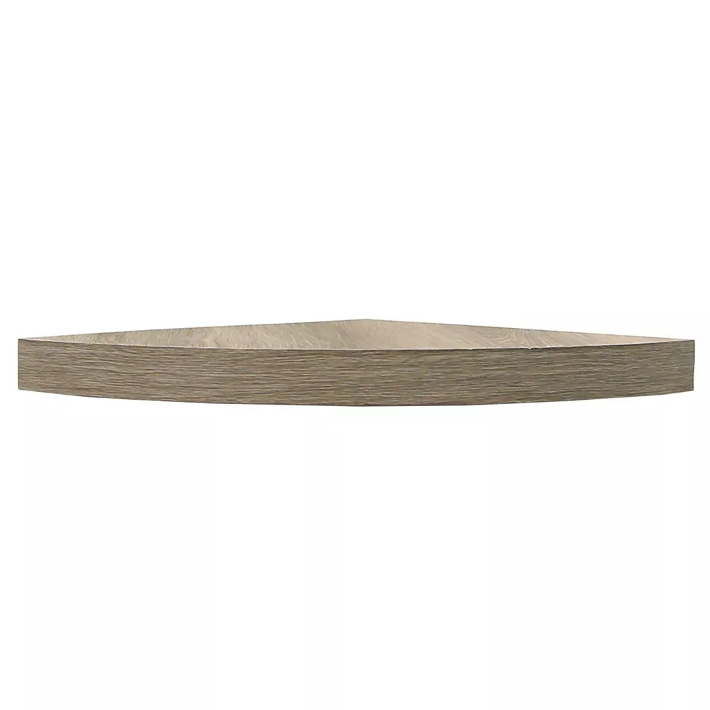 Floating Corner Shelf Wall Mounted Driftwood Gray