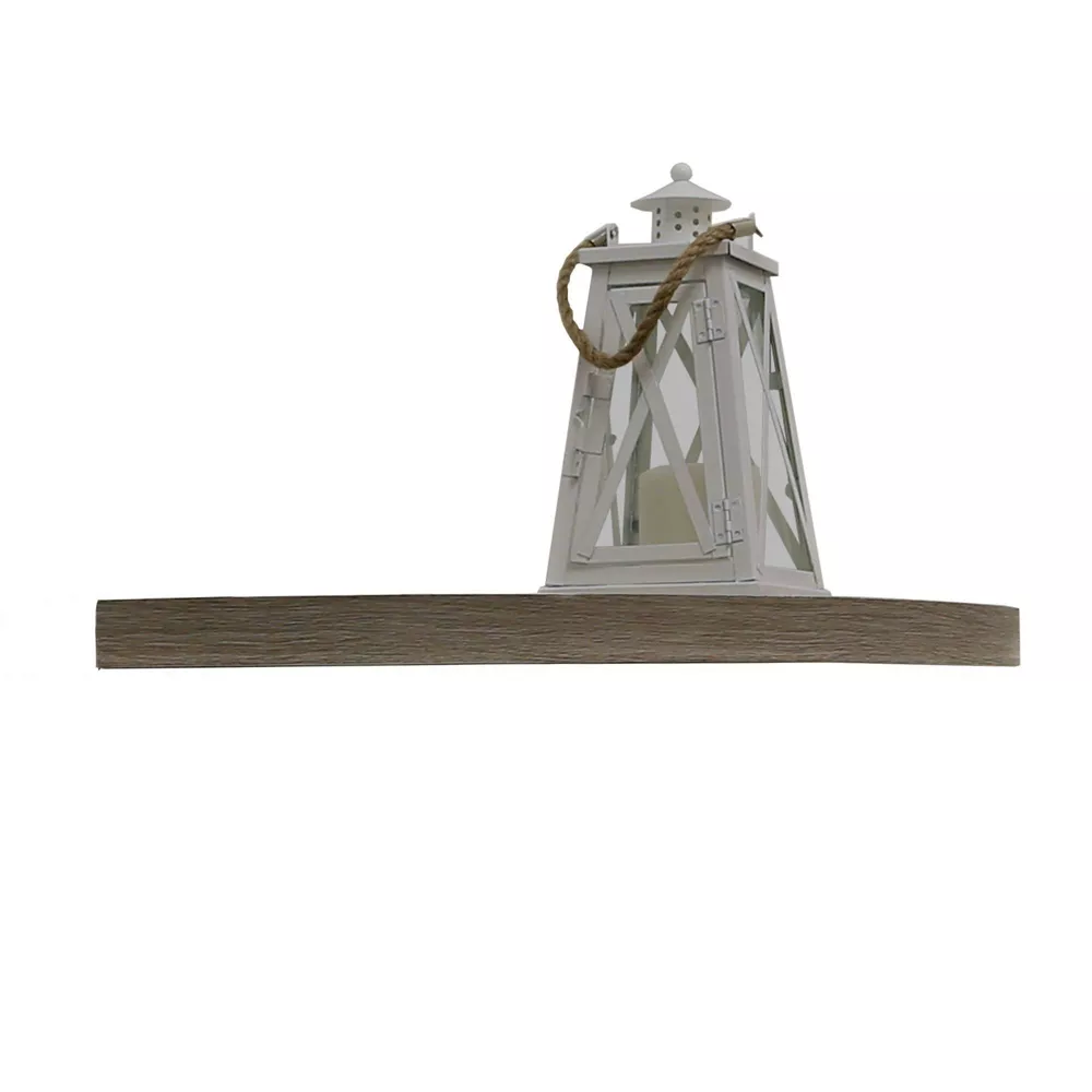 Floating Corner Shelf Wall Mounted Driftwood Gray - Image 2
