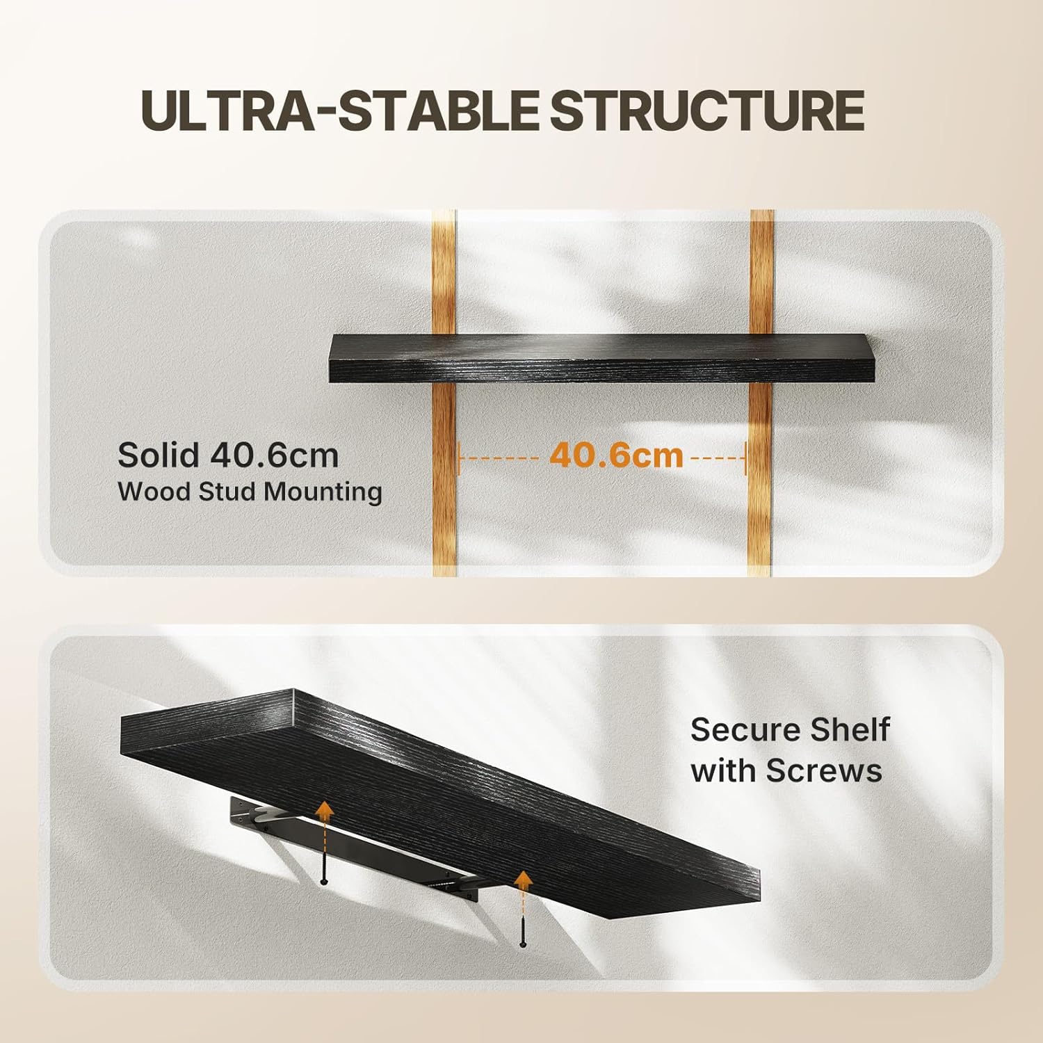 Floating Shelves Wall Mounted Set of 2 - Image 2