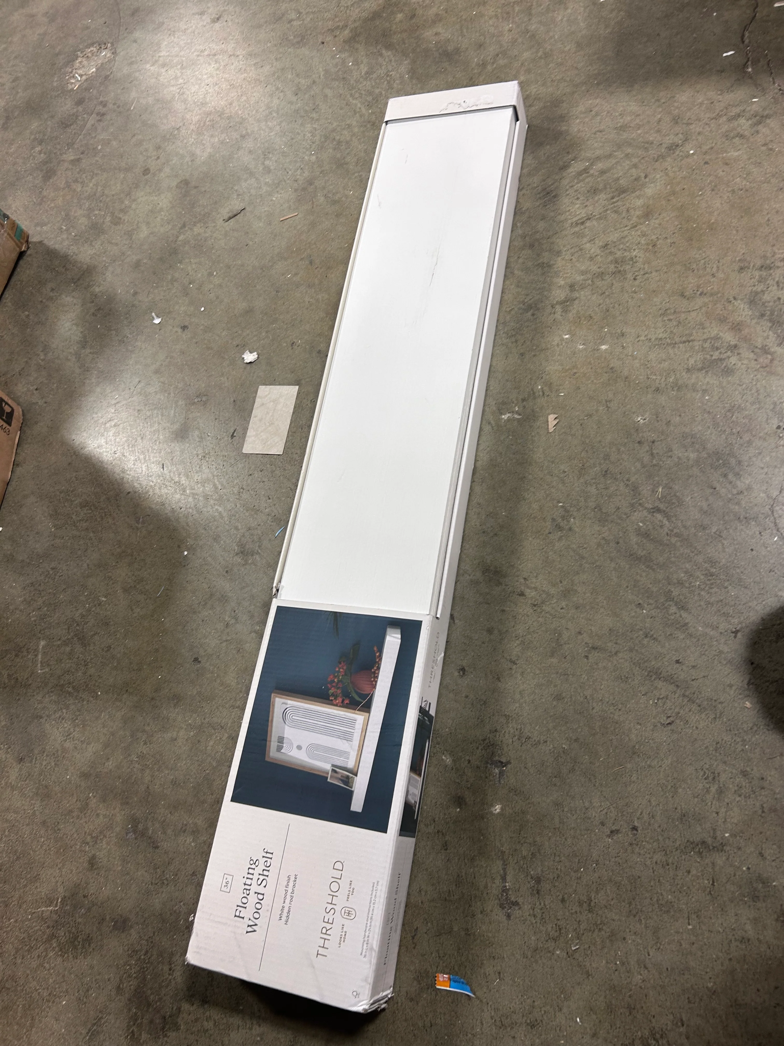 Floating Wood Shelf White - Image 5