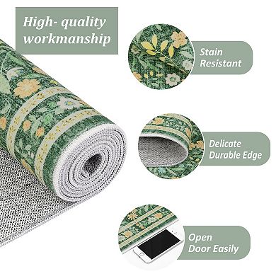 Floral Boho Flower Area Rugs 5X7 - Image 2