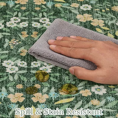 Floral Boho Flower Area Rugs 5X7 - Image 3