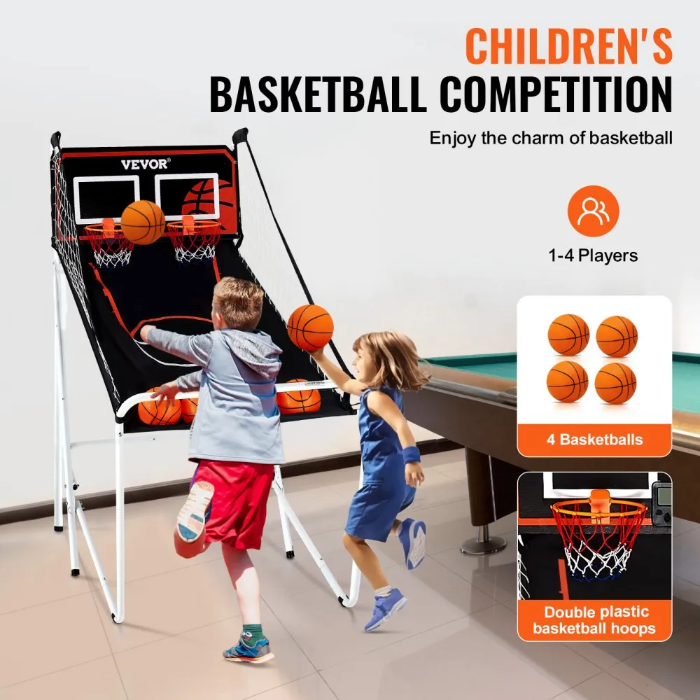 Foldable Basketball Arcade Game 2 Player Indoor, - Image 2