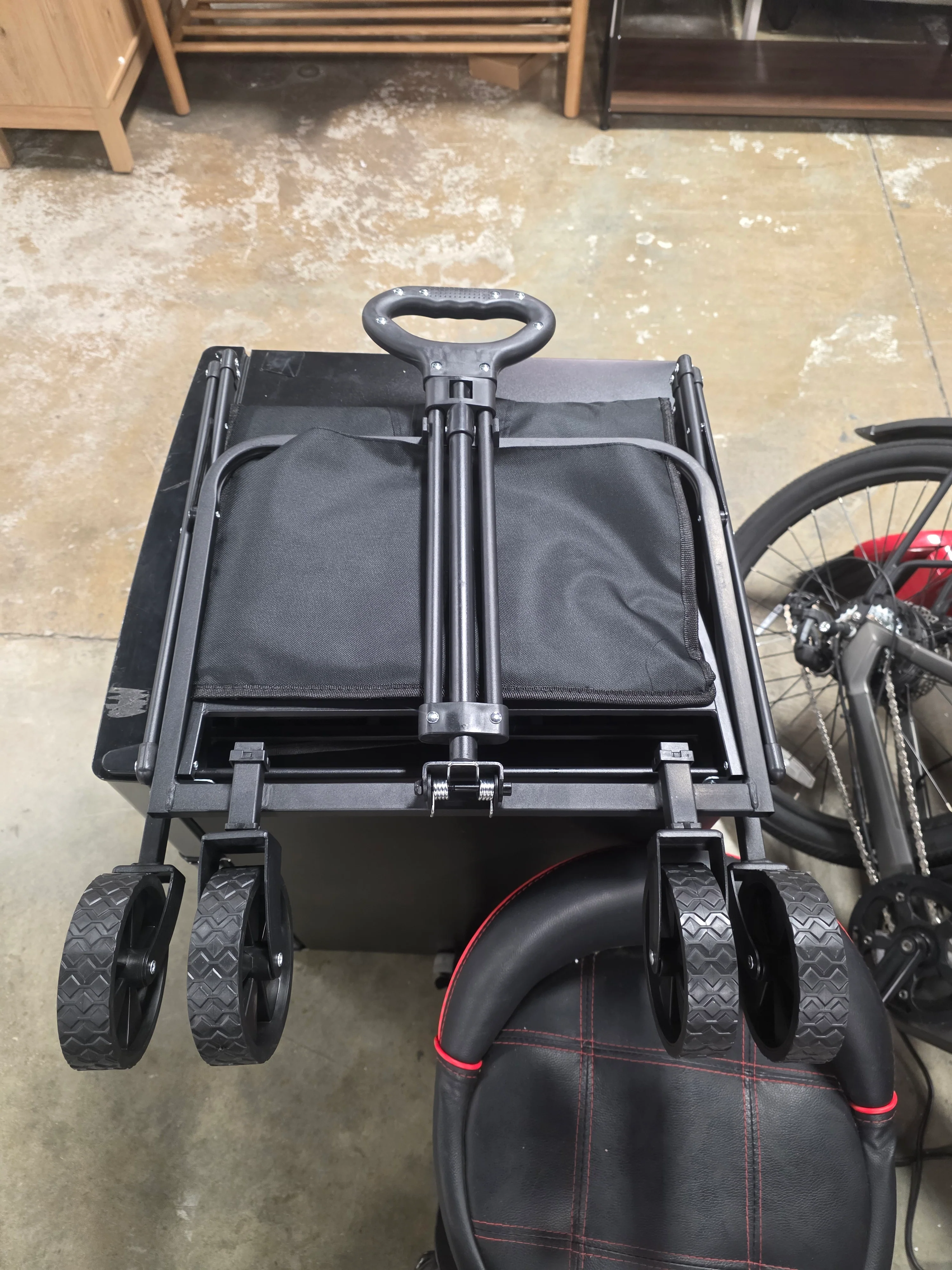 Foldable Utility Wagon with All-Terrain Wheels, Collapsible Wagon Carts - Image 5