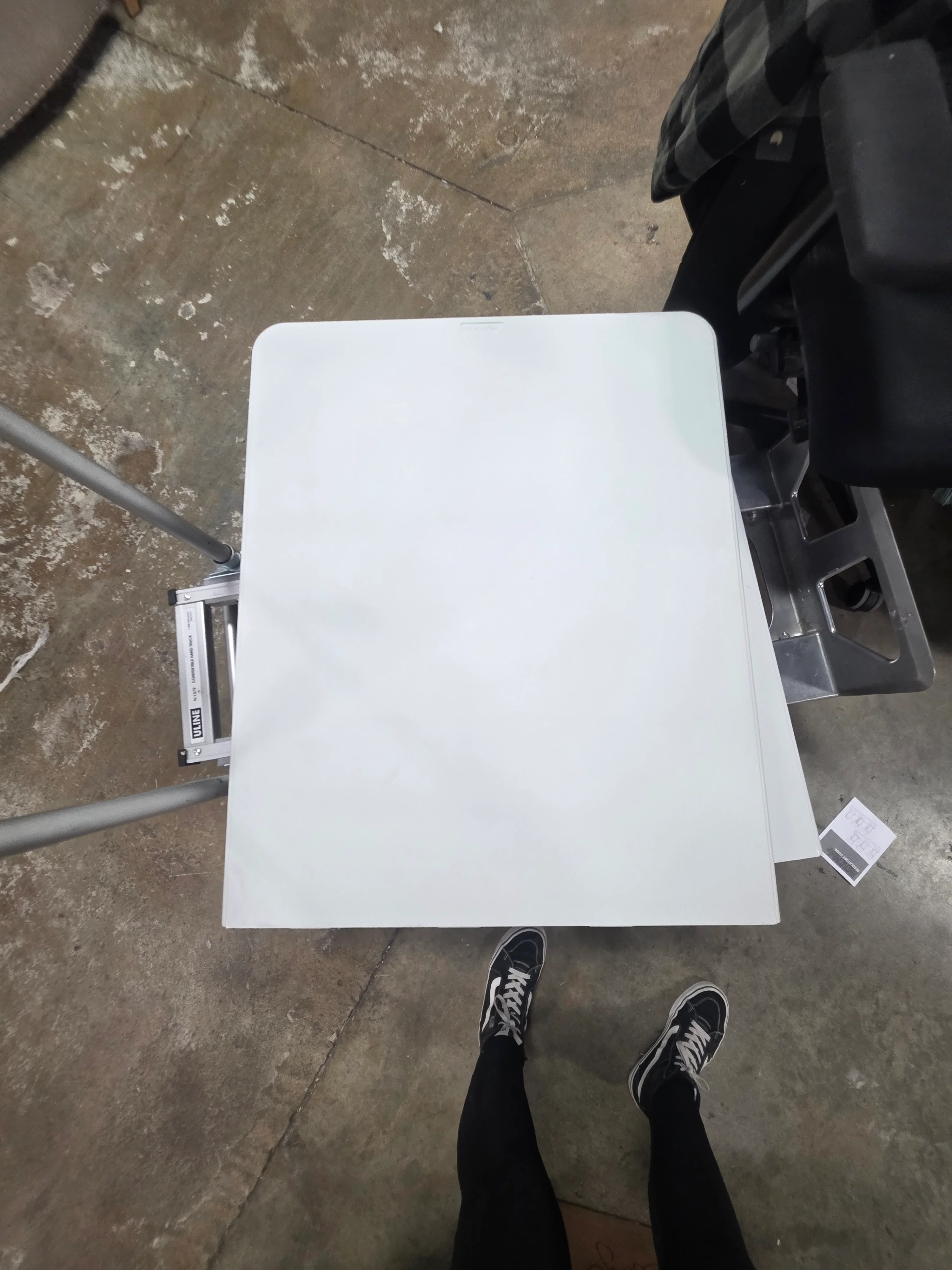 Folding Banquet Table Off White - Image 6