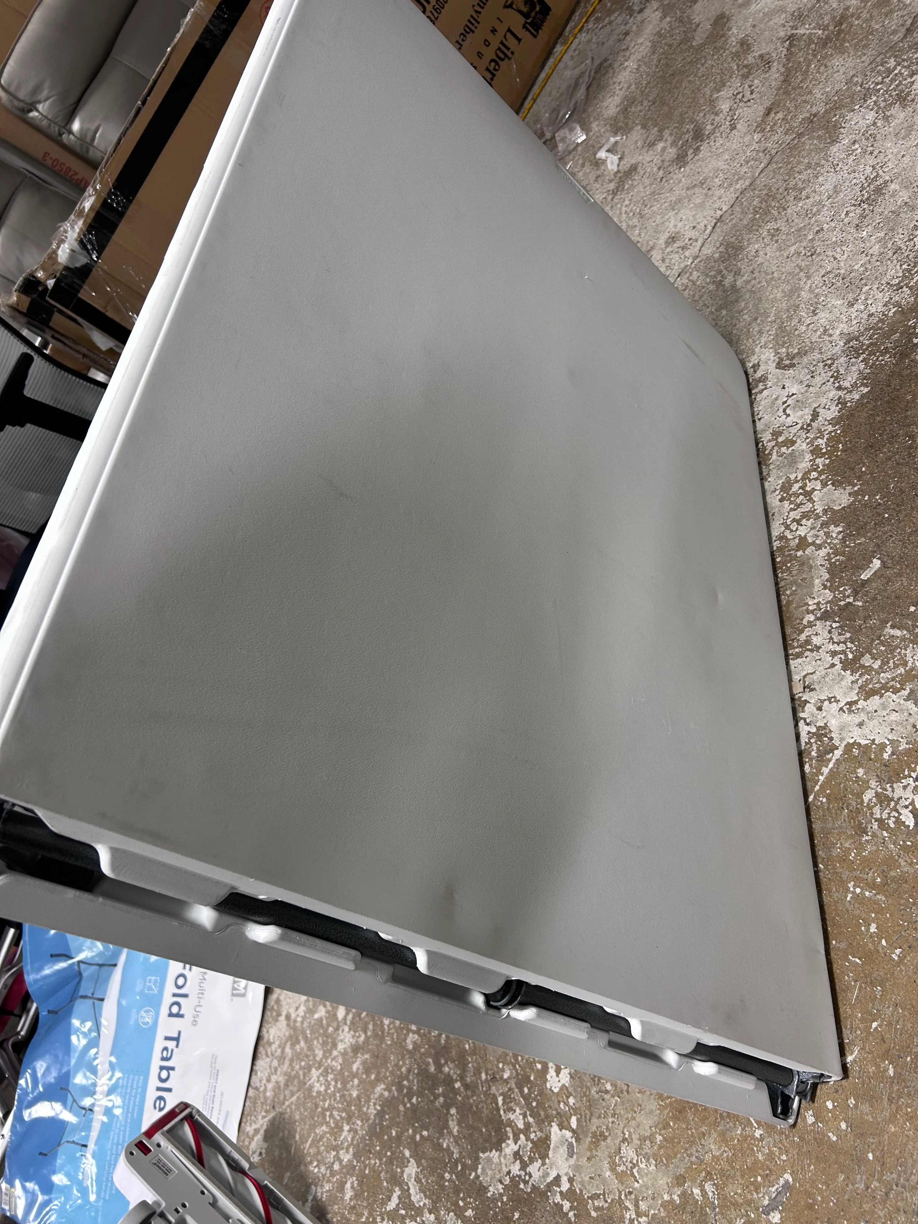 Folding Banquet Table Off White - Image 5