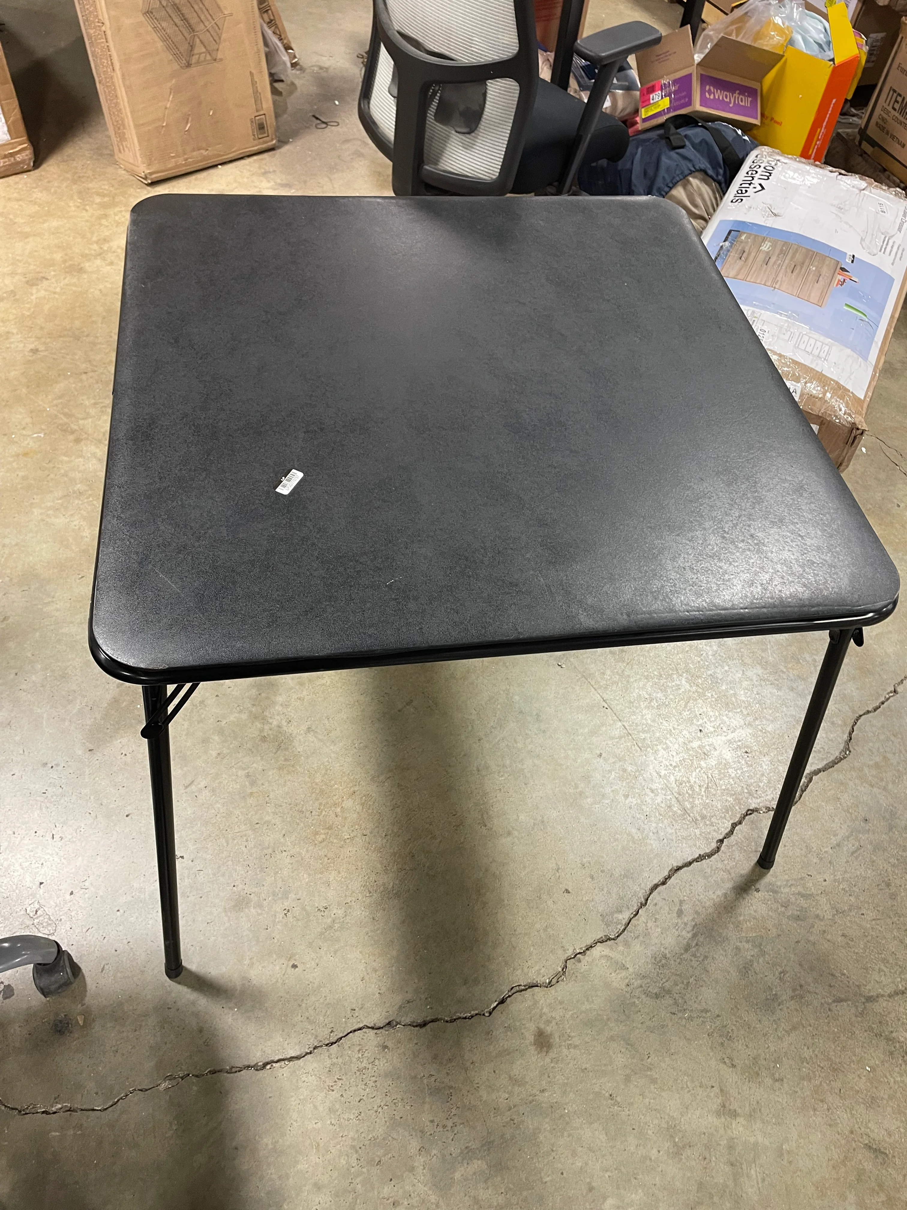 Folding Card Table Black - Image 5