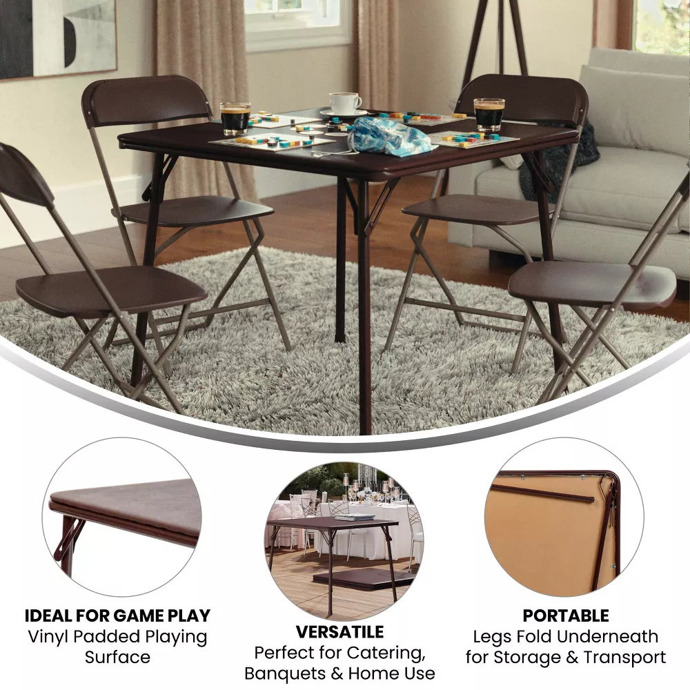 Folding Card Table - Lightweight Portable - Image 4