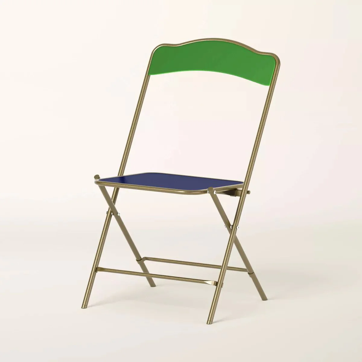 Folding Chair Green/Navy Set of 2