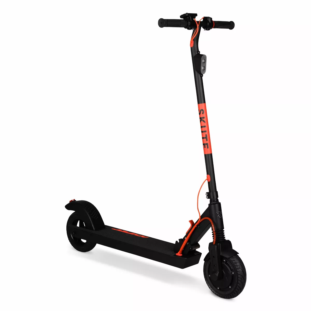 Folding Electric Scooter Lithium Battery Powered Scooter - Black/Red: Aluminum Frame