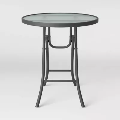 Folding Round Patio Accent Table - Image 4