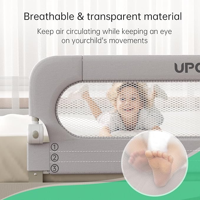 Folding Toddler Bed Rails for Crib, Safety Toddler Bed Rails - Image 2