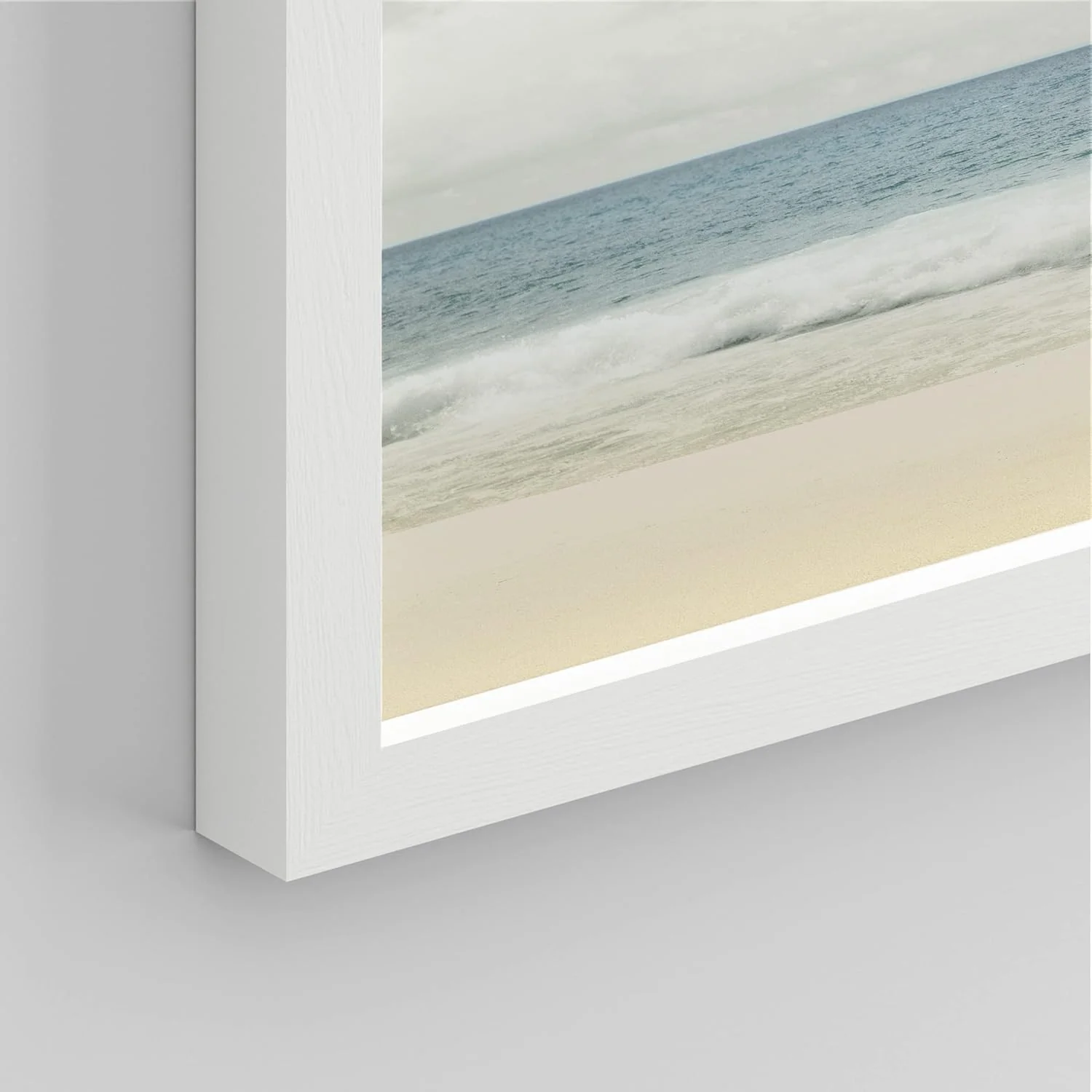 Framed Beach Shore Horizon Wall Art, Set of 3 Cloudy Sky Over Tropical Island - Image 4