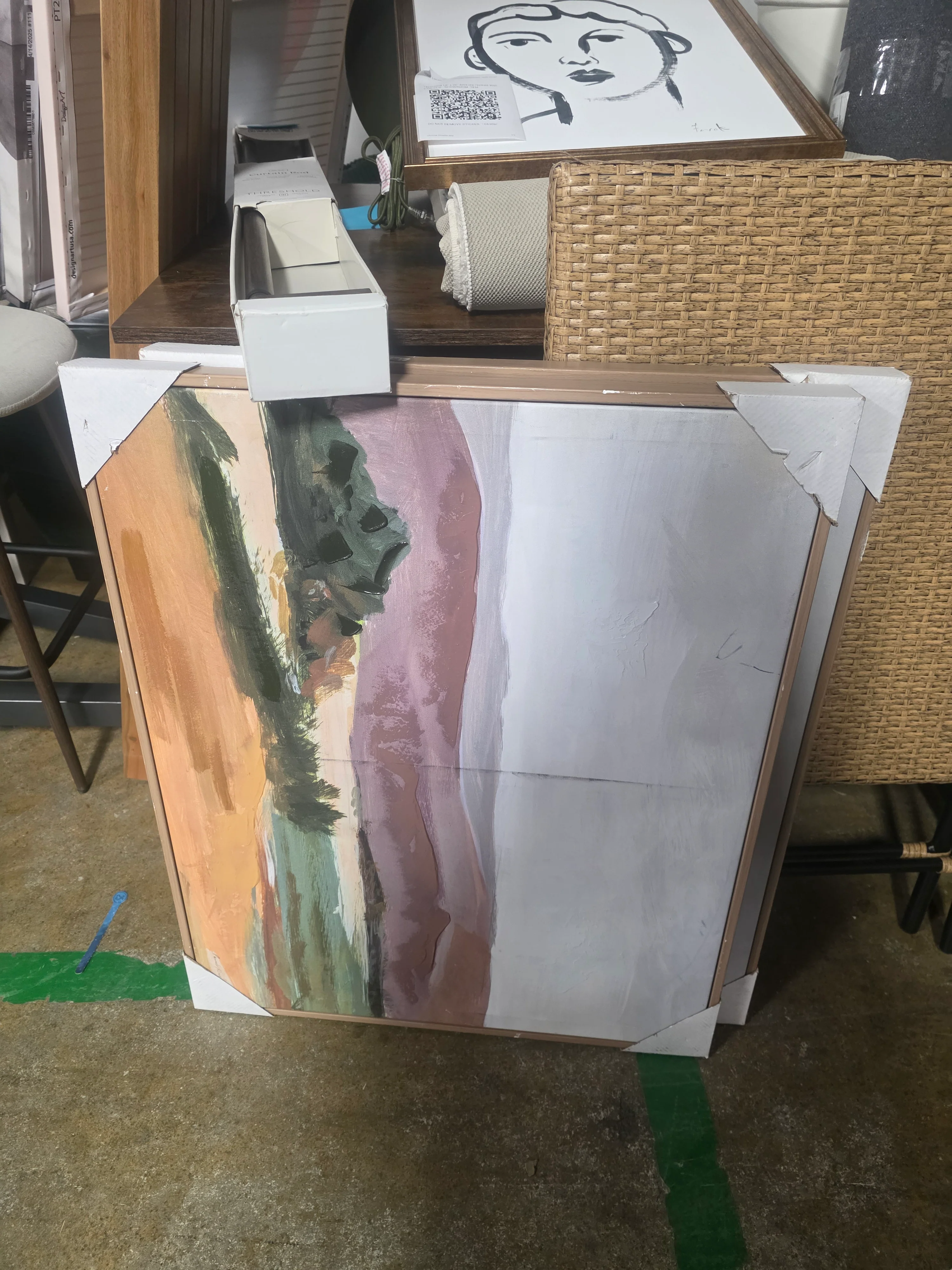 Framed Landscape Canvas - SHOWROOM ITEM 
