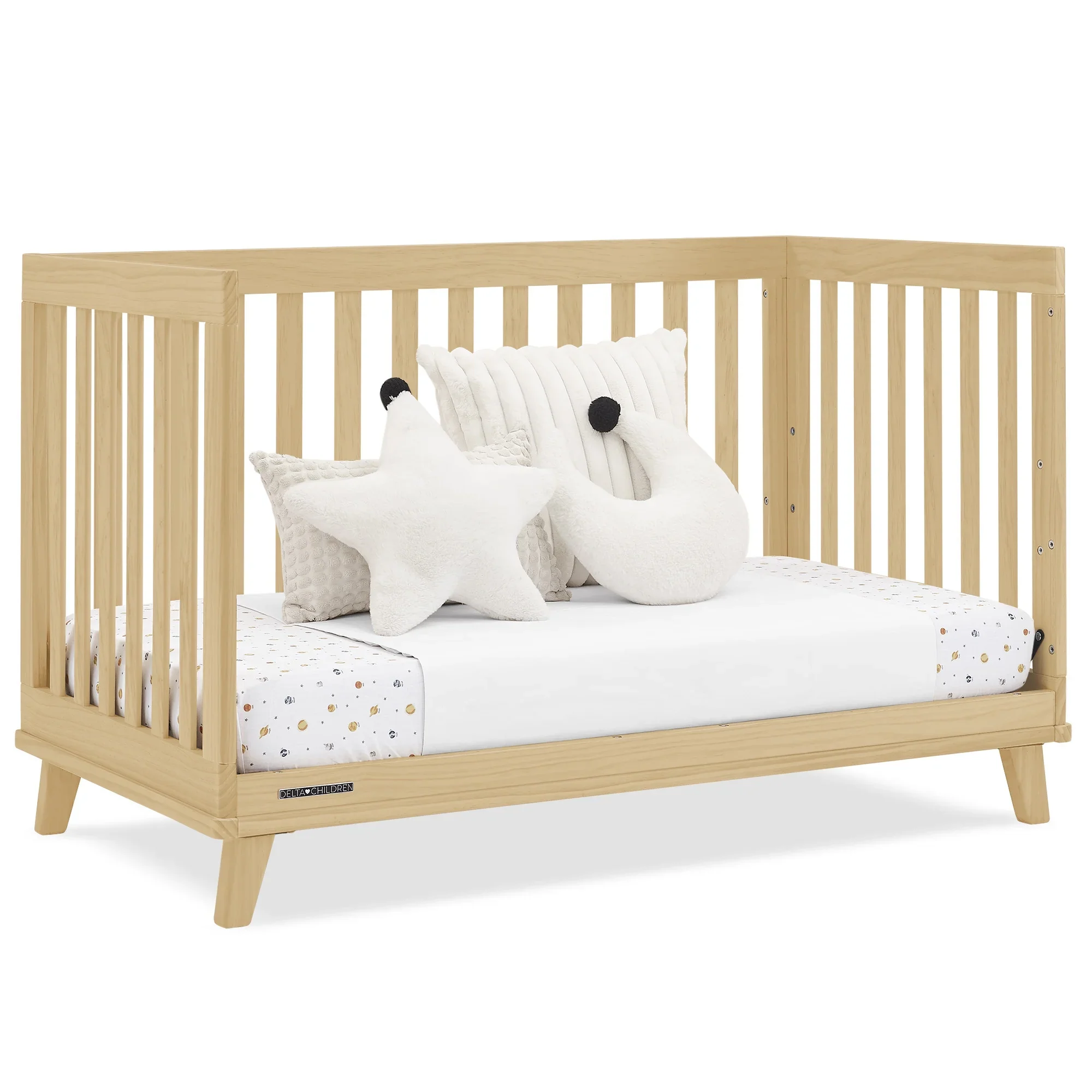 Frankie 4-in-1 Convertible Crib, Natural Pine - Image 3