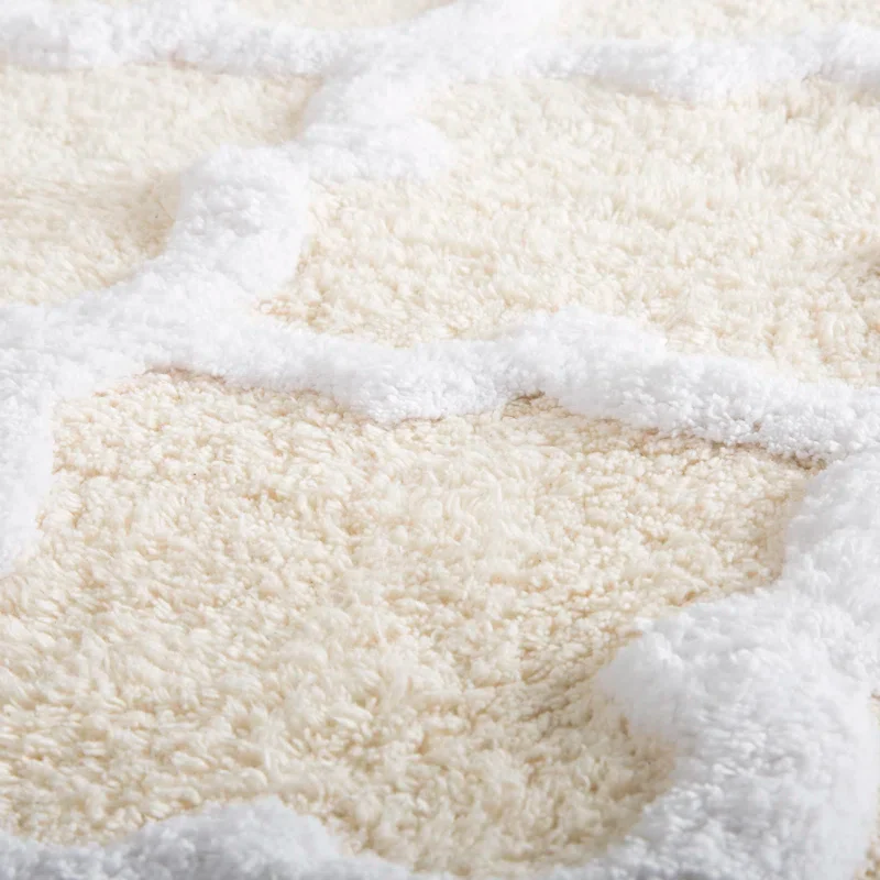 Freida Cotton Bathroom Rug with Trellis Pattern 24x60 - Image 5