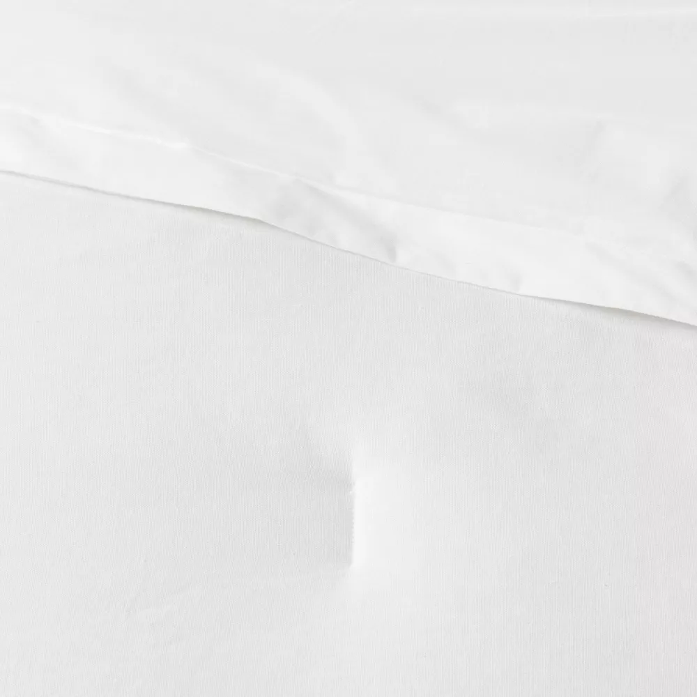 Full/Queen Cotton Linen Chambray Comforter & Sham Set White - Image 2