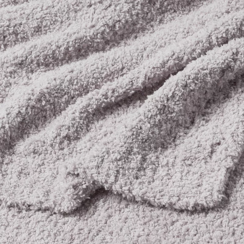 Cozy Chenille Bed Blanket Gray Twin/Twin XL - Image 2