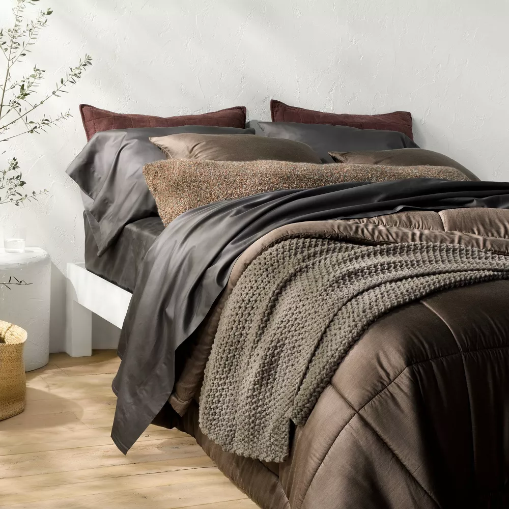 Rayon from Bamboo COMFORTER ONLY Fig Full/Queen - Image 4