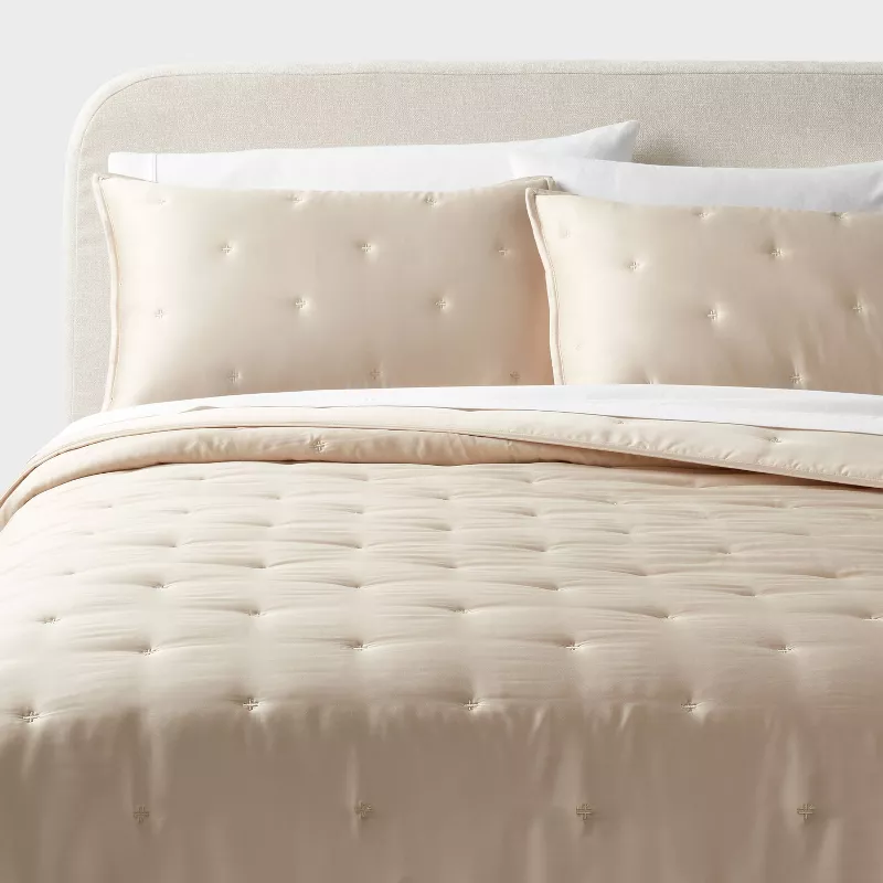 Full/Queen Comforter and Sham Set Khaki