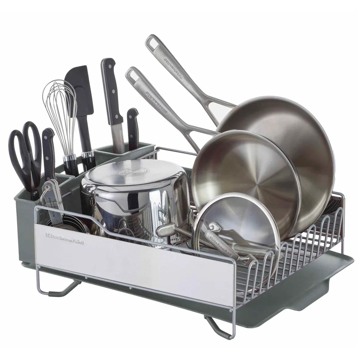 Full Size Dish Rack, Light Grey - Image 2