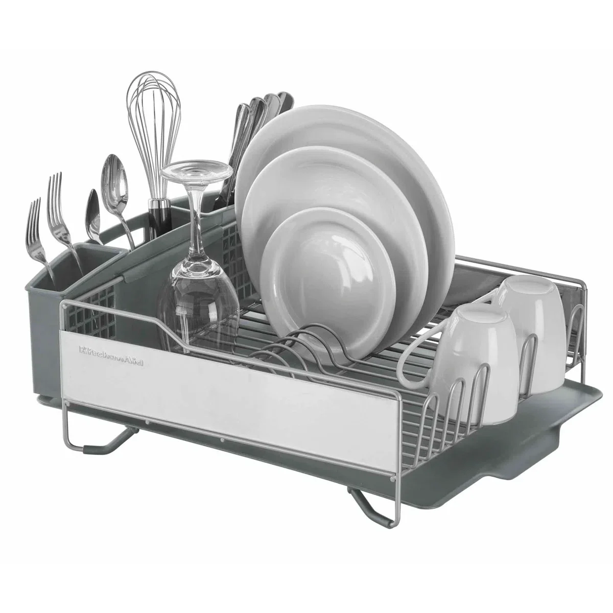 Full Size Dish Rack, Light Grey - Image 3