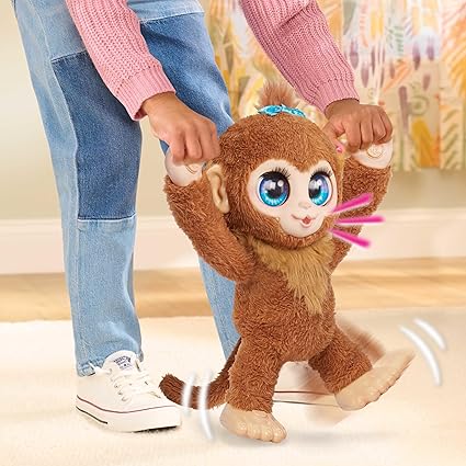 furReal Peanut The Playful Monkey Interactive Toy, Realistic Plush, Kids Toys - Image 2