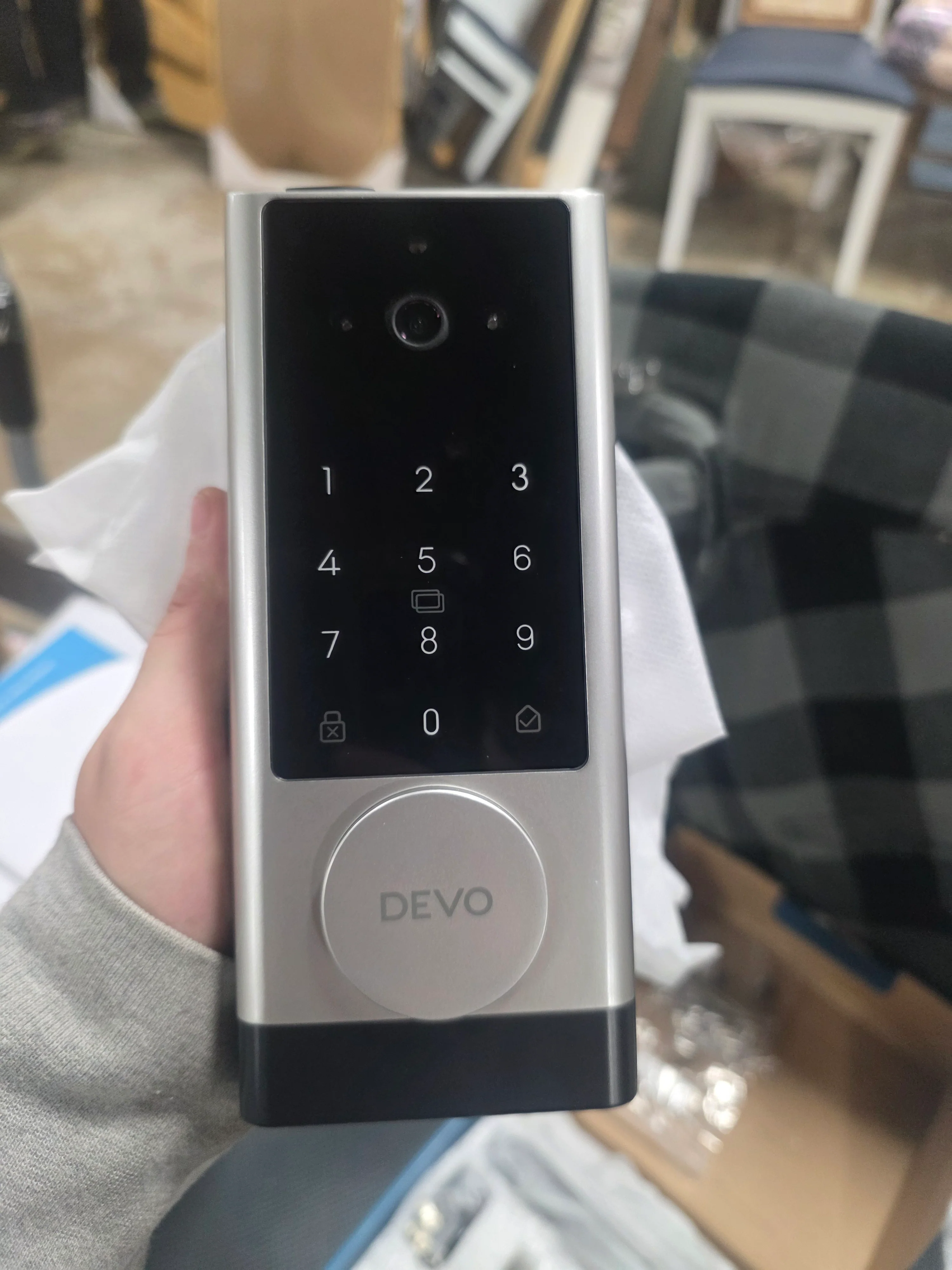 G1 Video Smart Lock with Camera & Doorbell, 6-in-1 Keyless Satin Silver - Image 5