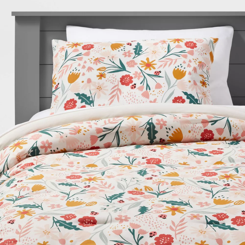 Garden Floral Kids' Comforter Set Full/Queen