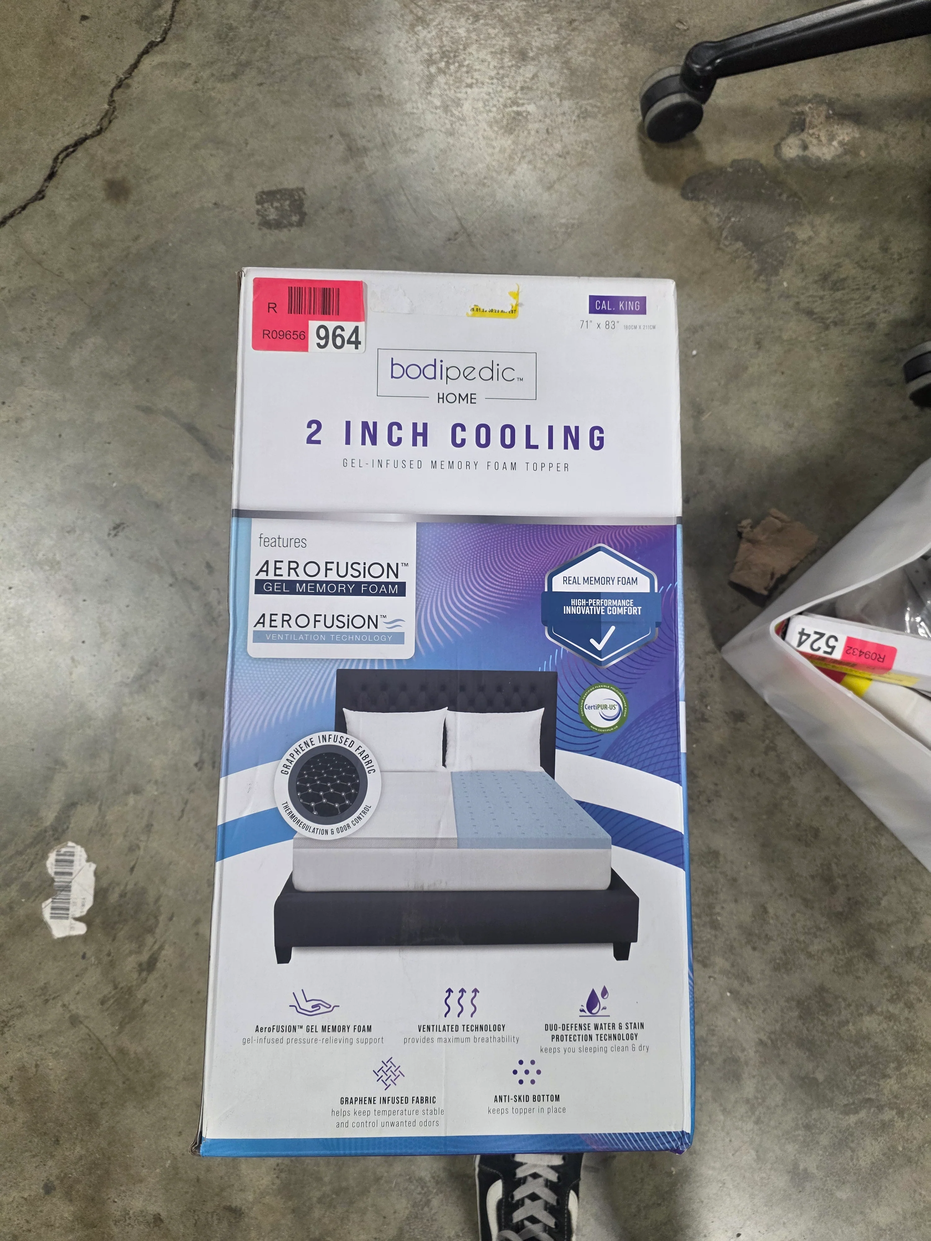 Gel Memory Foam Mattress Topper with Graphene Infused Cover - Califonia King - Image 7