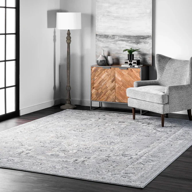 Gena Distressed Transitional Medallion Area Rug 8'x10' - Image 5
