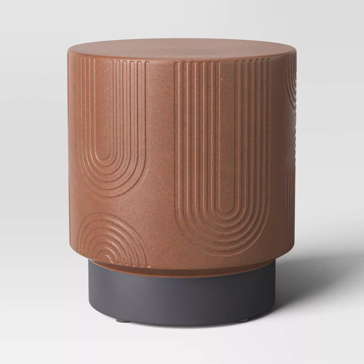 Geometric Terrafab Accent Table Brown - Threshold™ - SHOWROOM ITEM