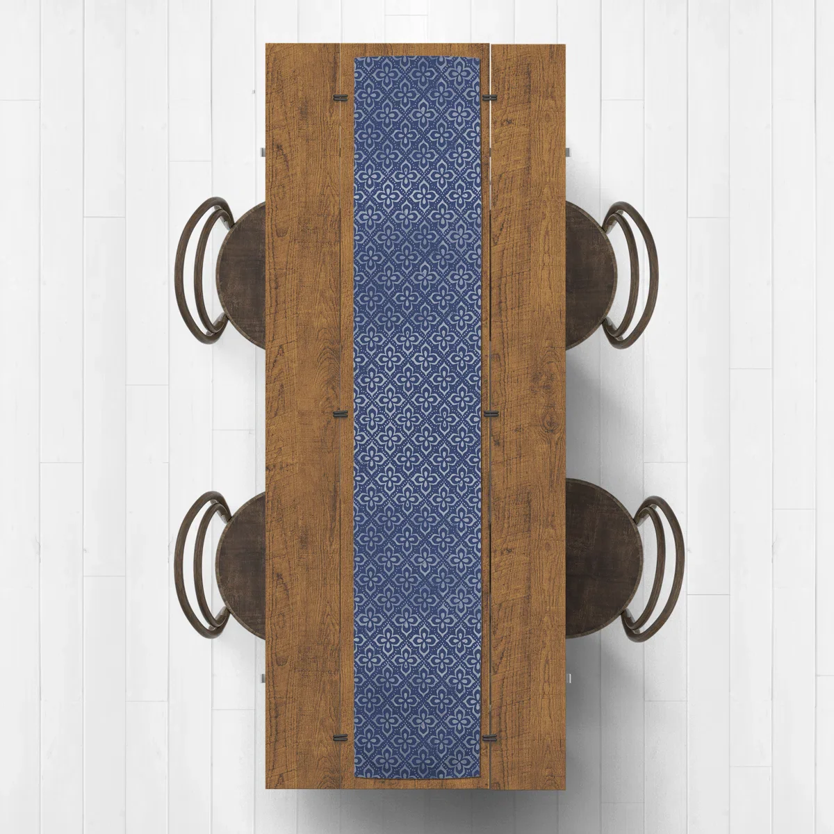 Ghugas Rectangle Geometric Polyester Table Runner - Image 2