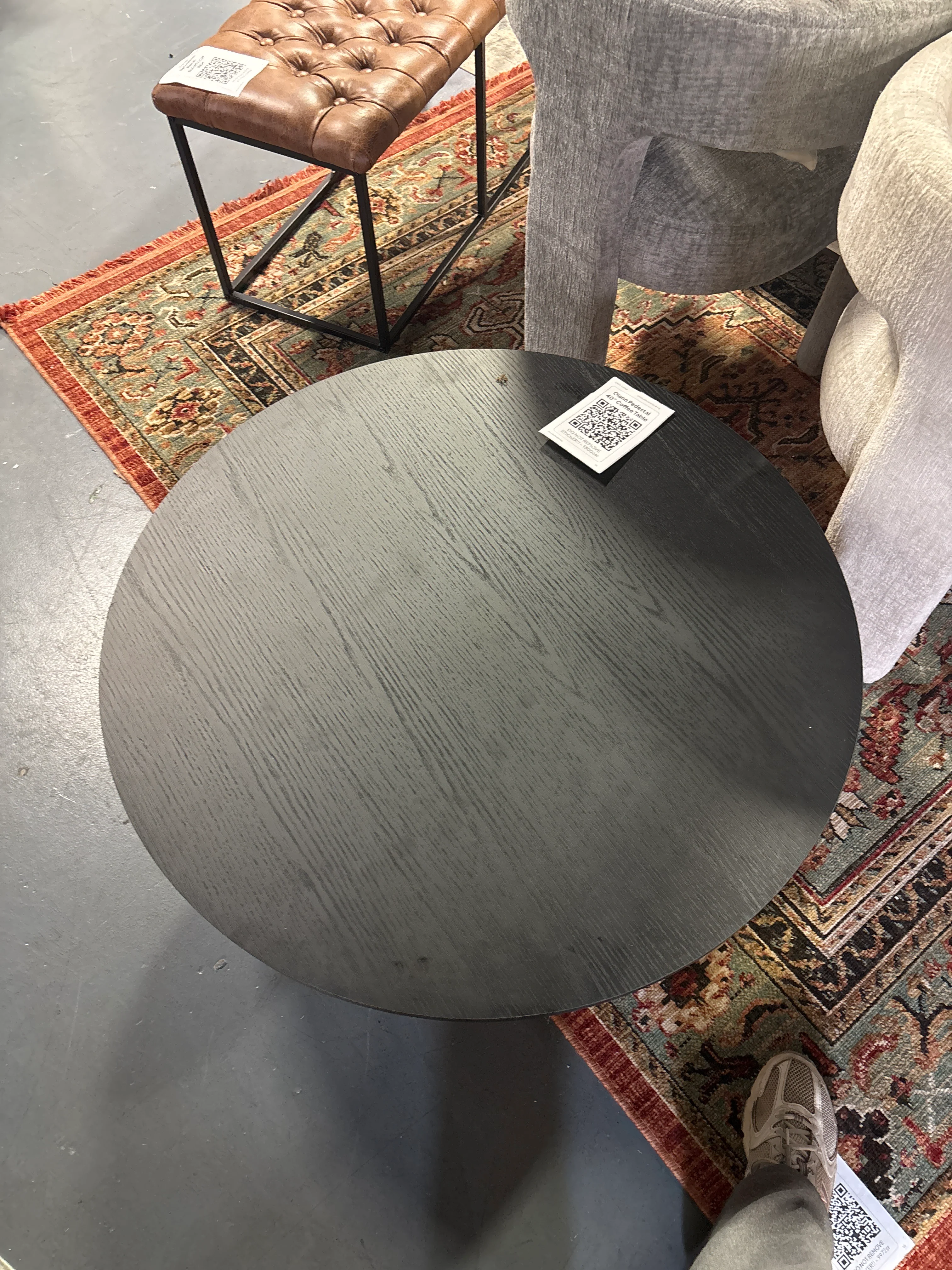 Giann Pedestal 40" Coffee Table SHOWROOM ITEM - Image 3