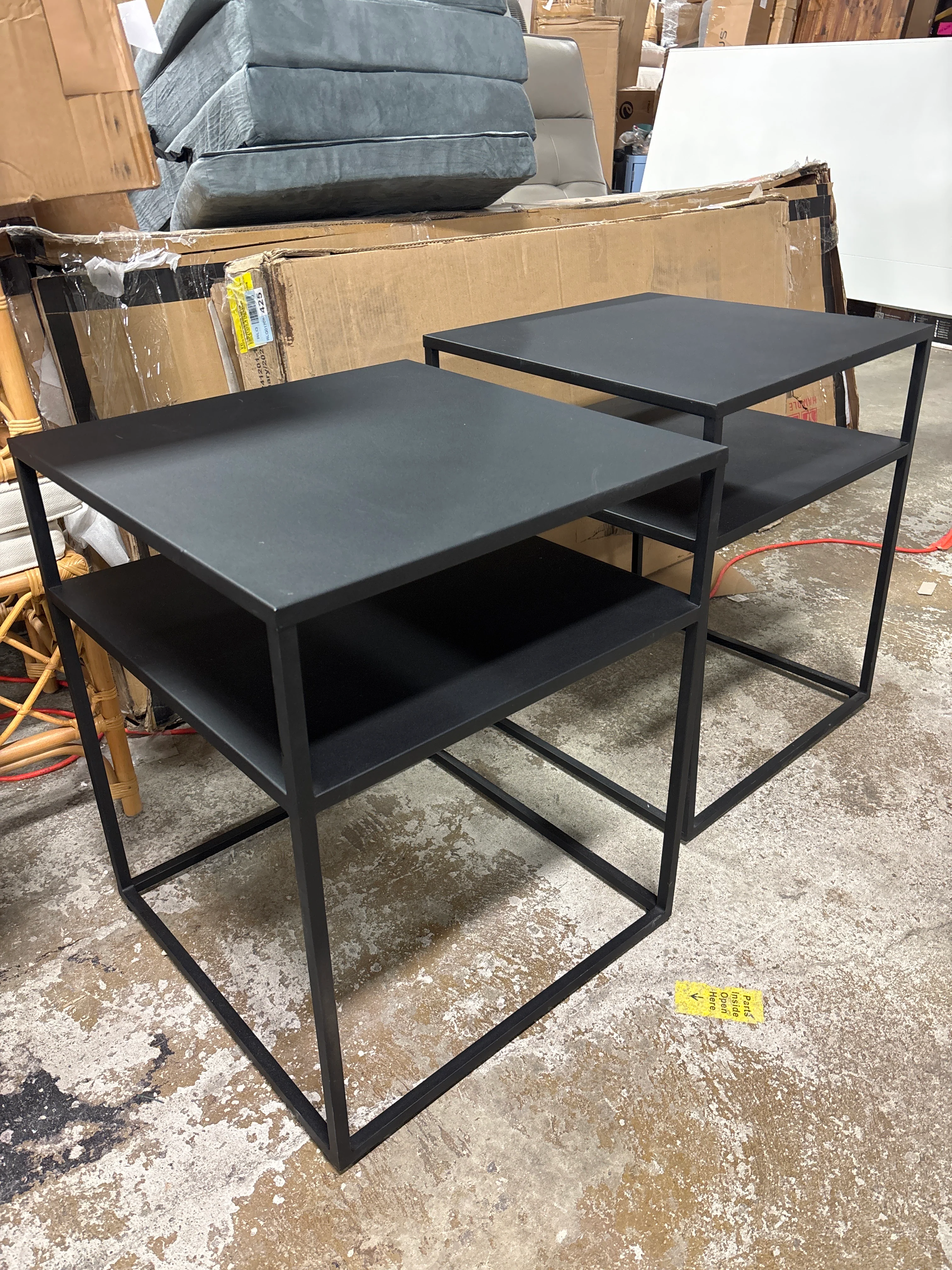 Glasgow Metal End Table Black SHOWROOM ITEM - Image 2