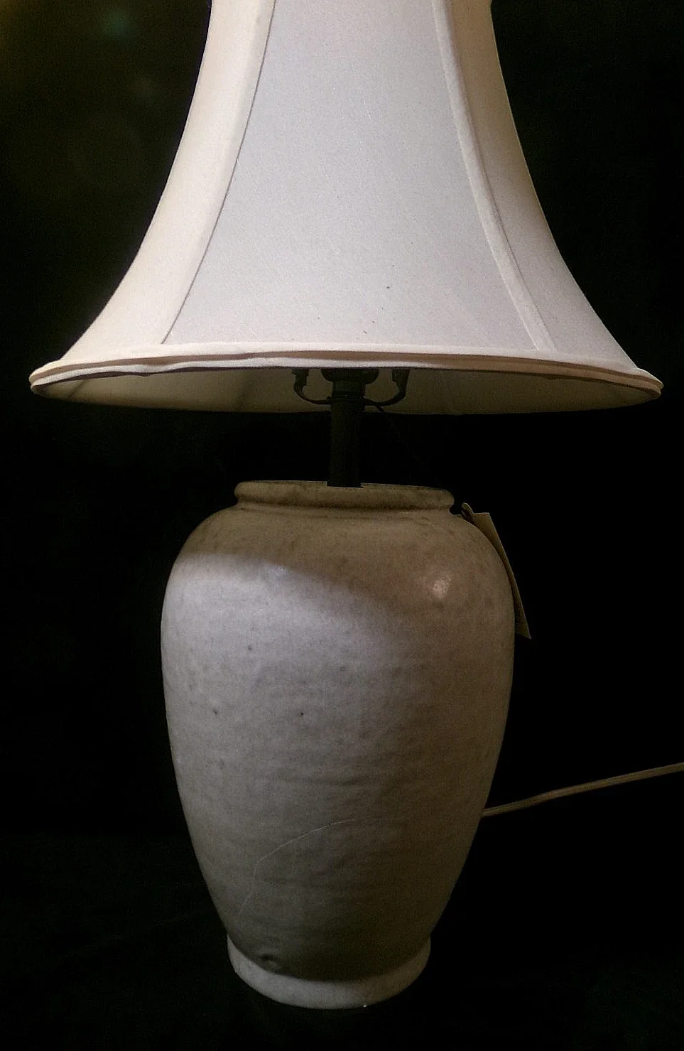 GLAZED CERAMIC TABLE LAMP ONLY