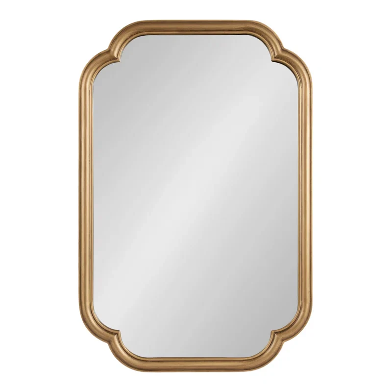 Glenby Scalloped Rectangle Bathroom Mirror - Gold SHOWROOM ITEM