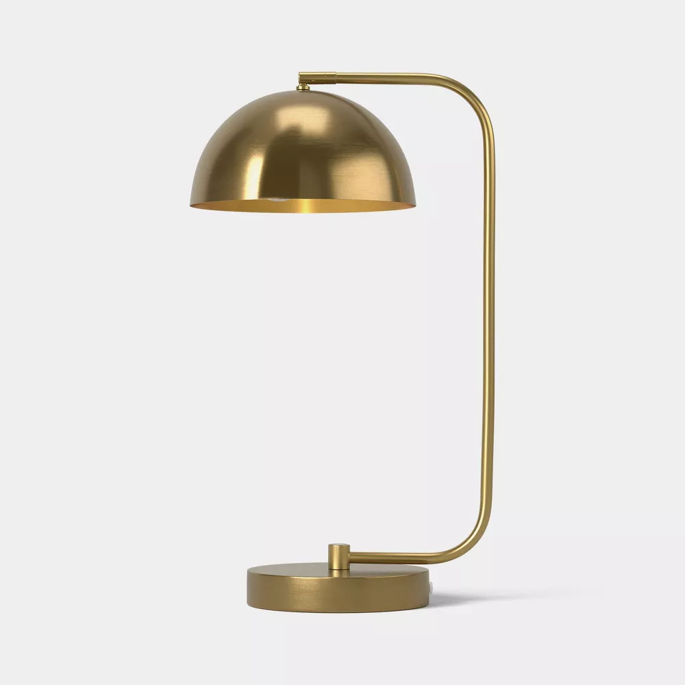 Glossy Metal Table Lamp Brass