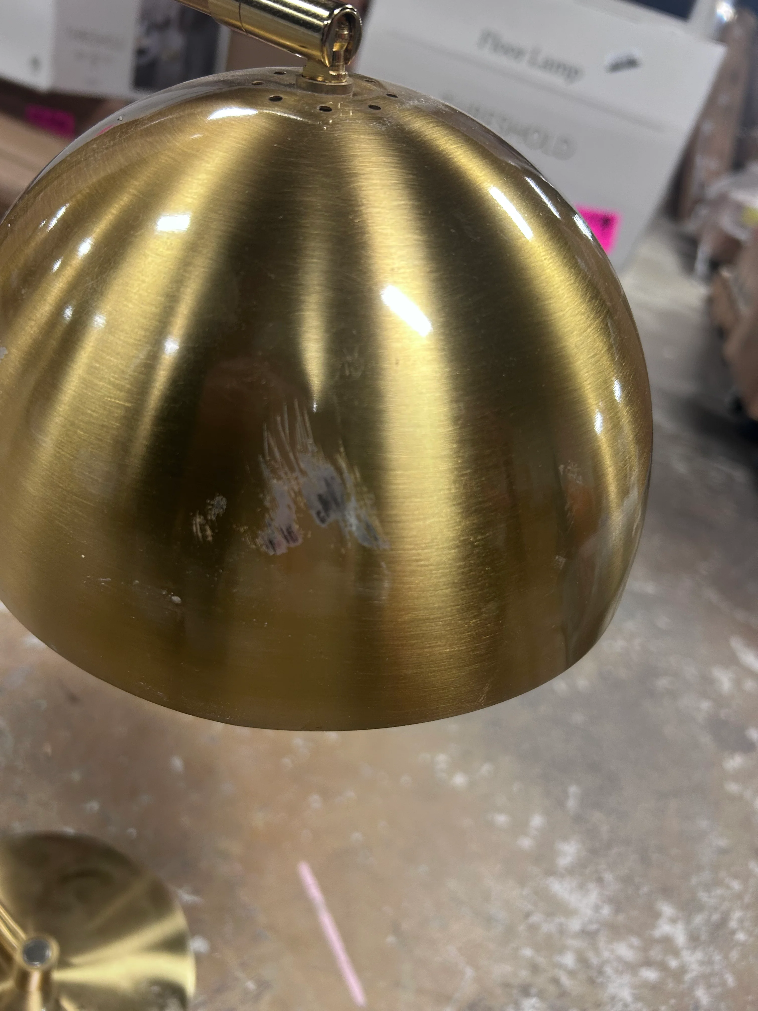 Glossy Metal Table Lamp Brass - Image 6