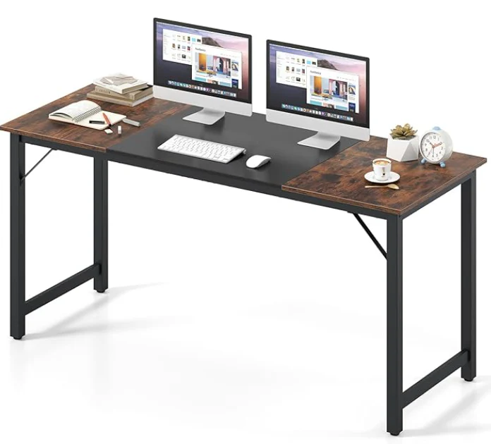 GOFLAME 63” Computer Desk, Heavy Duty Metal Frame Laptop Table, Writing PC Table, SHOWROOM ITEM
