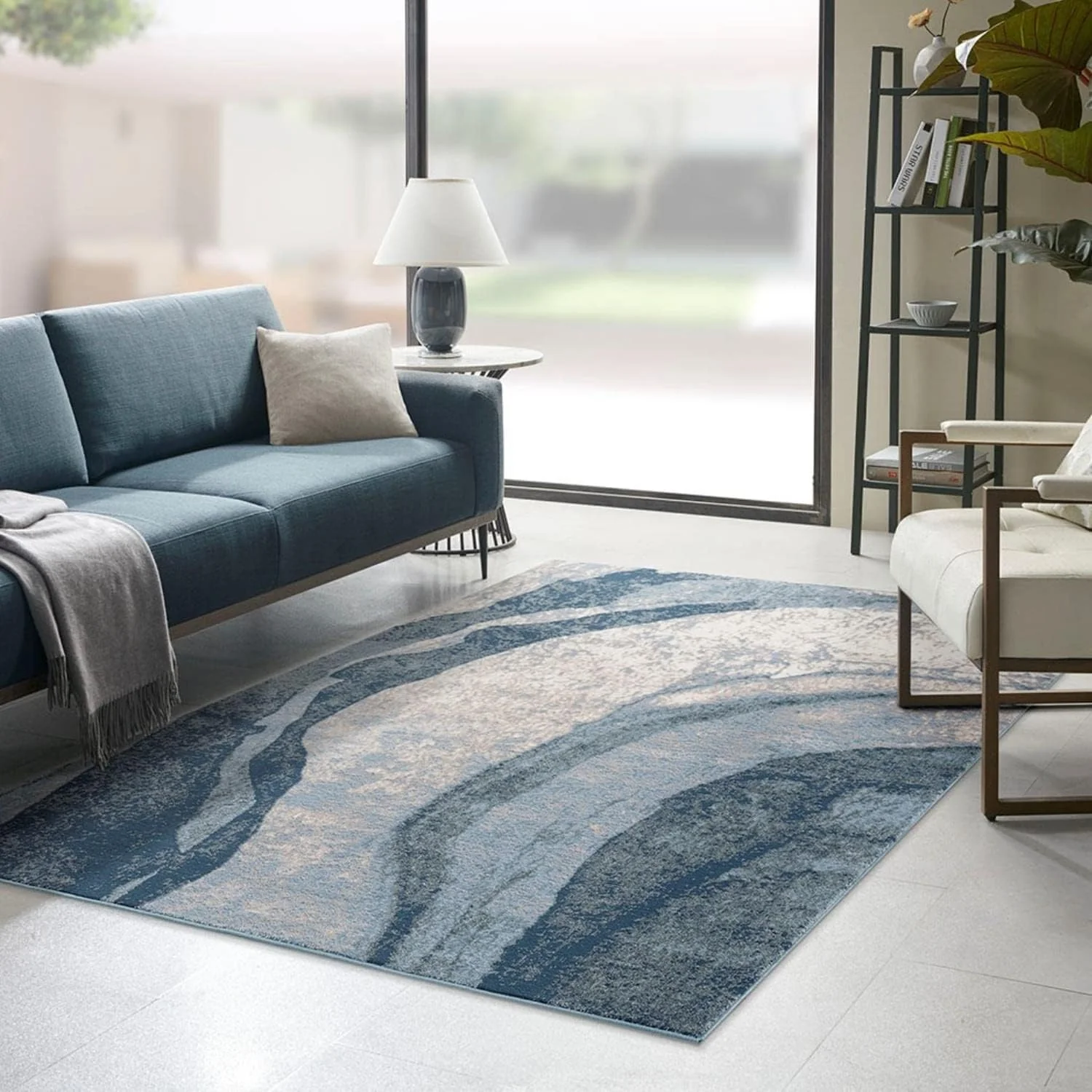 Grace Woven Turkish Area Rugs, 8'x10', Blue - Image 3