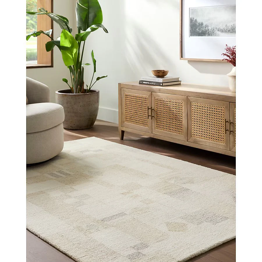 Granada Tufted Wool Ivory/Beige Rectangular 2 x 3 (ft) - Image 2