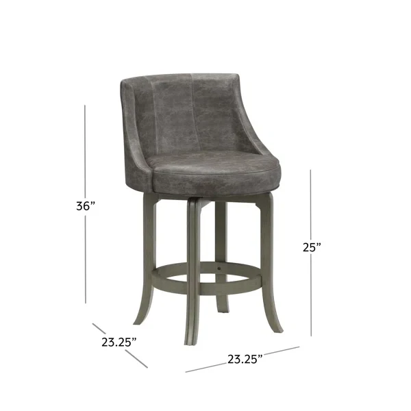 Gray Croskey Swivel Extra Tall Stool - Image 4