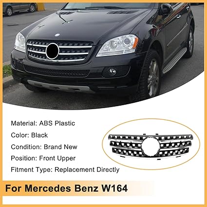 Grille Compatible For Mercedes Benz - Image 3
