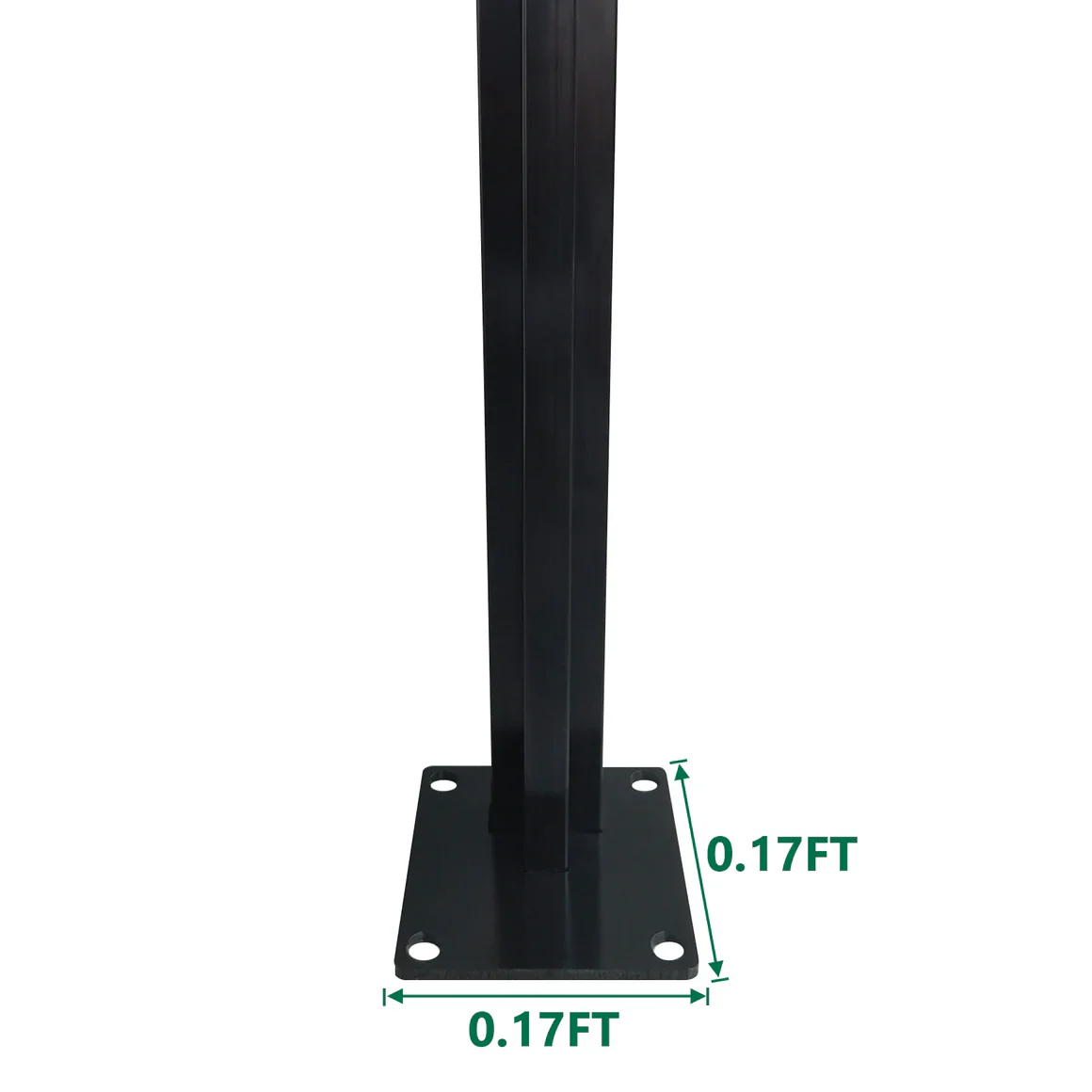 Ground-Mount Corner Fence Post with Base – Adjustable Angle - Image 4