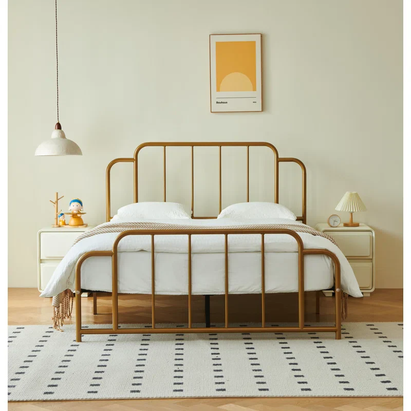 Gurtha Metal Platform Bed Queen