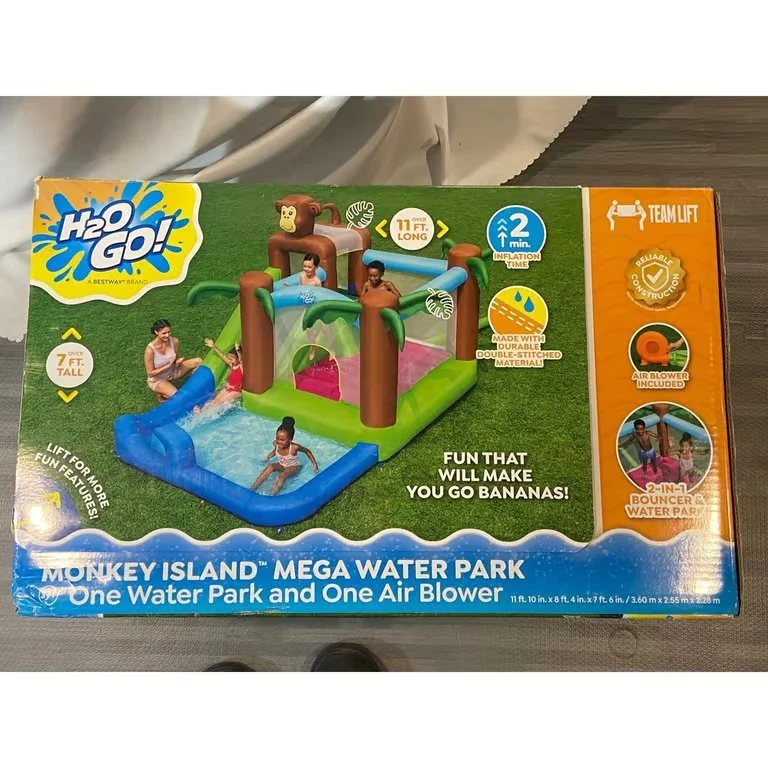 H2O GO Monkey Island Mega Water Park Inflatable Bouncer Slide - Image 3